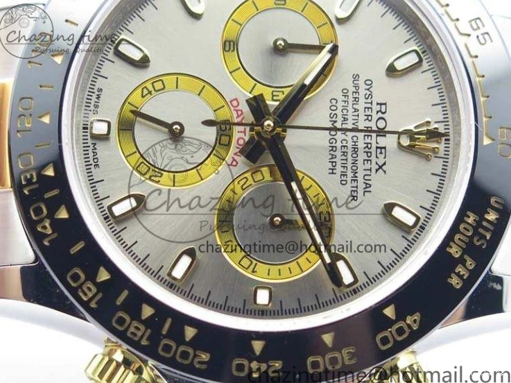 1231 WellDesigned Daytona SS YG Ceramic Bezel JH Best Edition Sliver Gray Dial On SS YG Bracelet A 3532